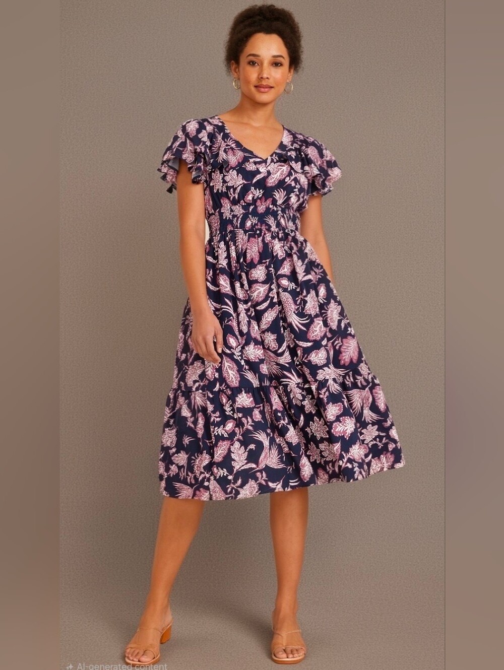 Maurices Ruffle Tiered Skirt Midi Dress Size XL